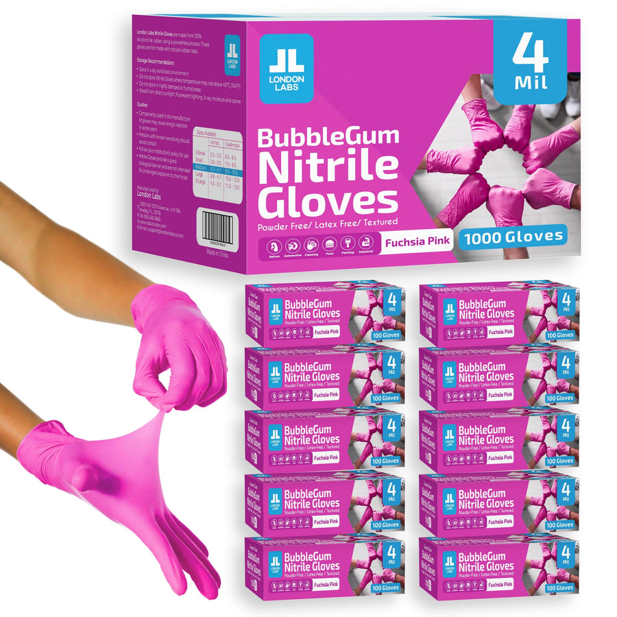 Pink Nitrile Gloves (4Mil) - 100, 200 & 1000 Count Nitrile Gloves GRIPXX 1000 X-Small