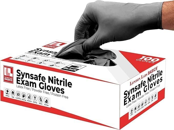 Nitrile Exam Gloves Disposable Black Latex Free Cooking - View #5