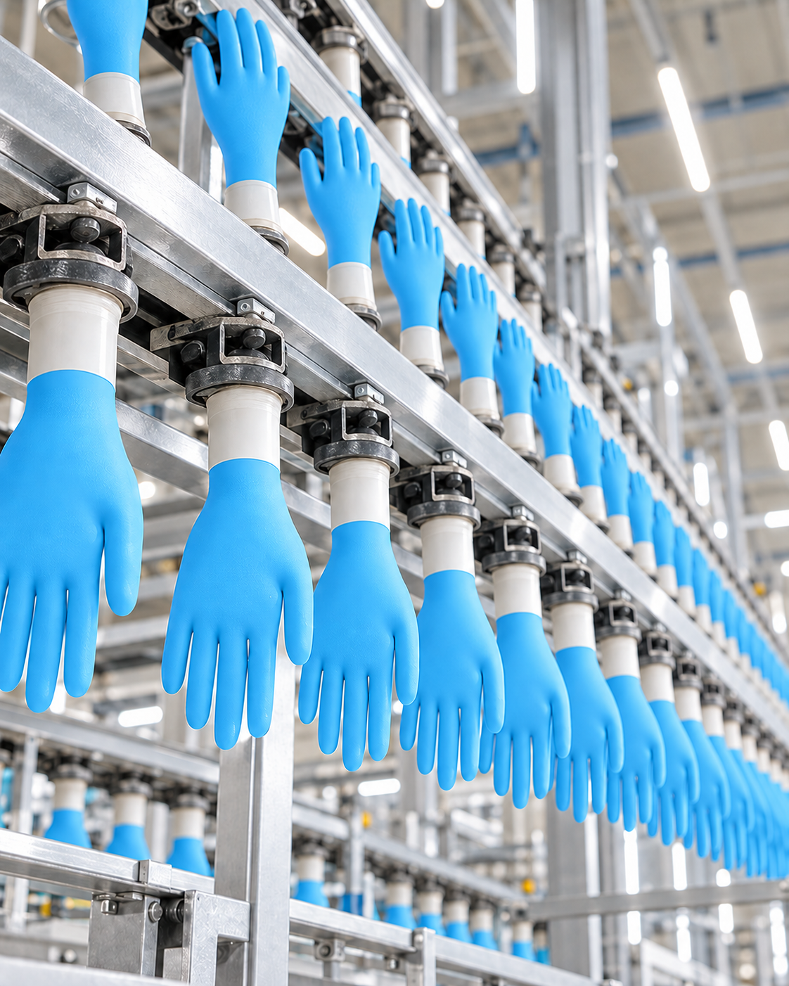 A gloved hand pipetting a sample into a rack of vials