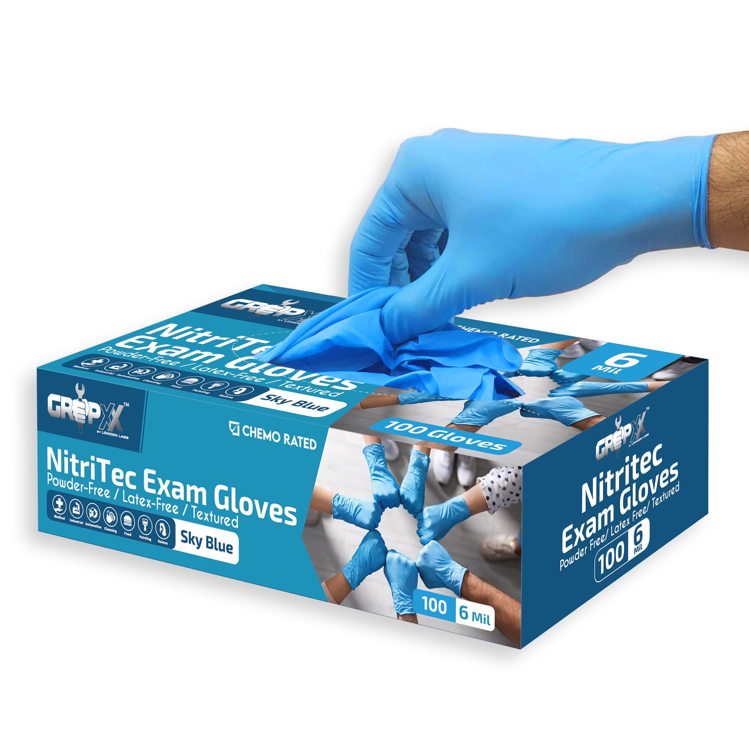 Nitrile Gloves - 100% Nitrile - 6 Mil – London Labs