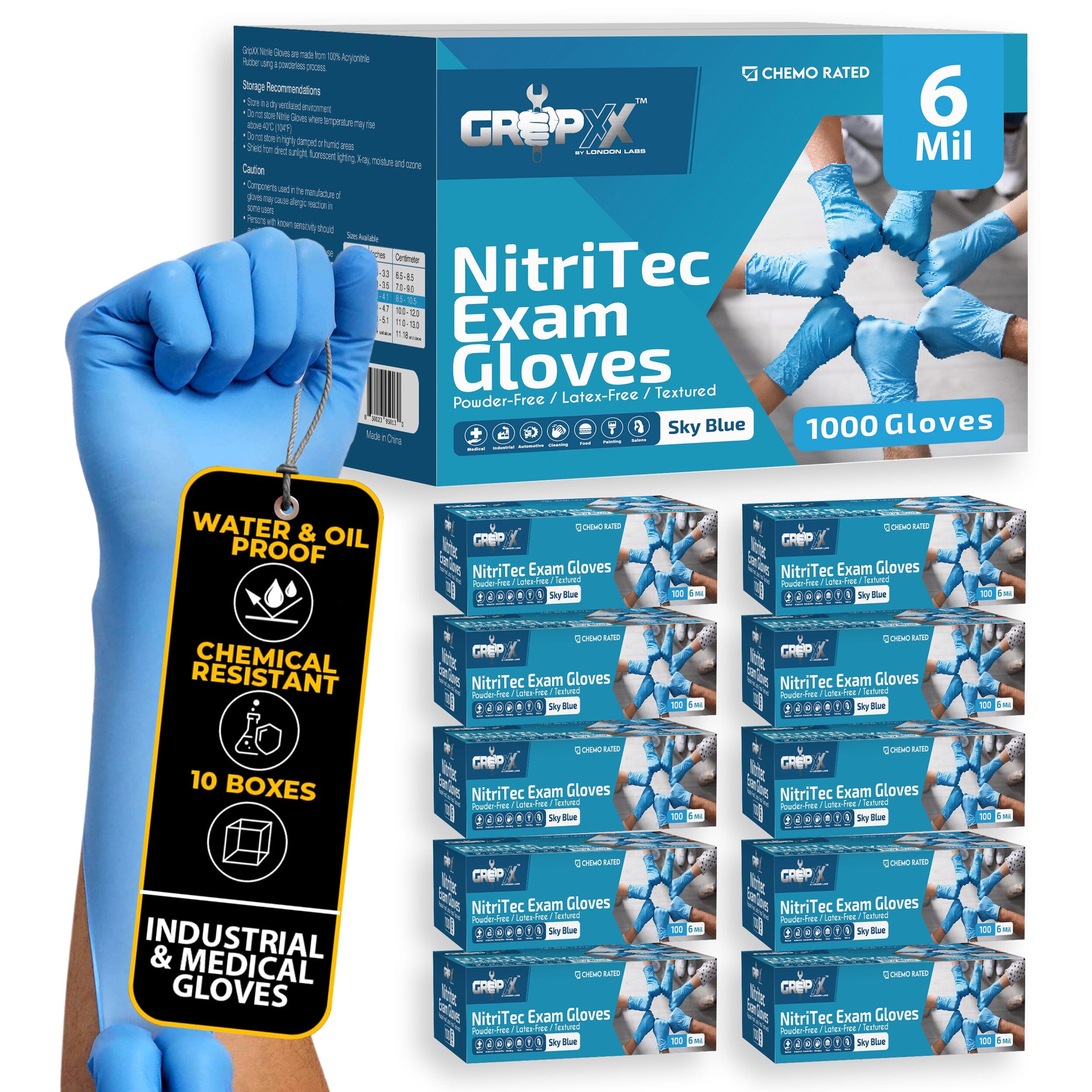 Nitrile Gloves - 100% Nitrile - 6 Mil – London Labs