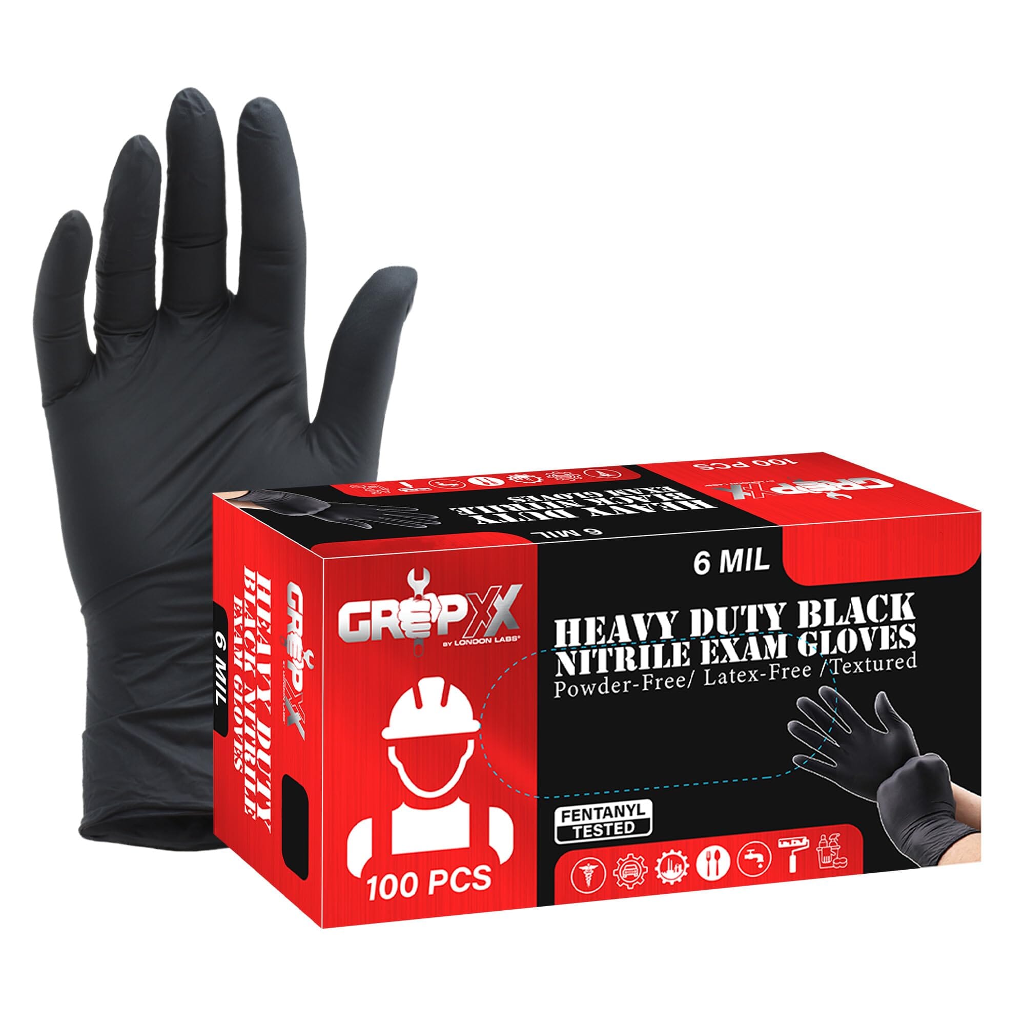 Amex Black Nitrile Gloves, 6 mil, shops Small - XXL all sizes are available//////Free